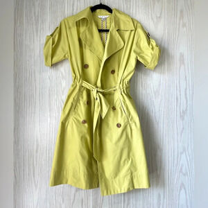 Cabi Green Safari Trench Dress Size S EUC